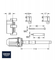 SET DE EXTENSION UNIVERSAL MEZCLADORES GROHE RAPIDO SMARTBOX